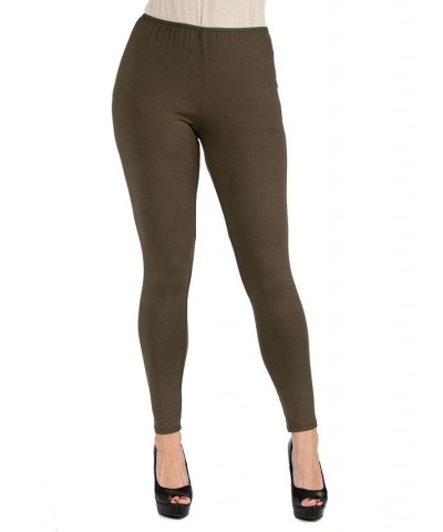 Women's Stretch Ankle Length Leggings Green $20.09 Pants