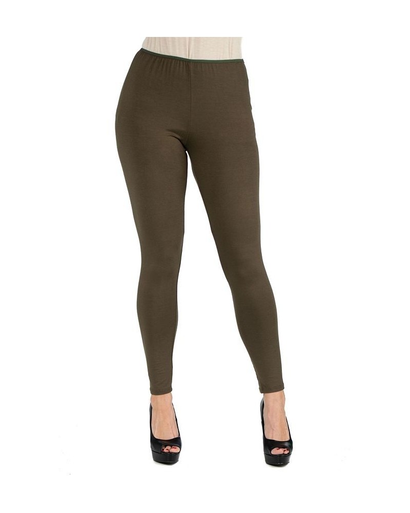 Women's Stretch Ankle Length Leggings Green $20.09 Pants