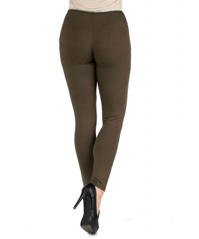 Women's Stretch Ankle Length Leggings Green $20.09 Pants