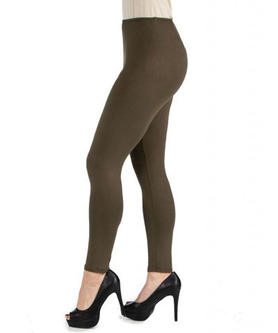 Women's Stretch Ankle Length Leggings Green $20.09 Pants