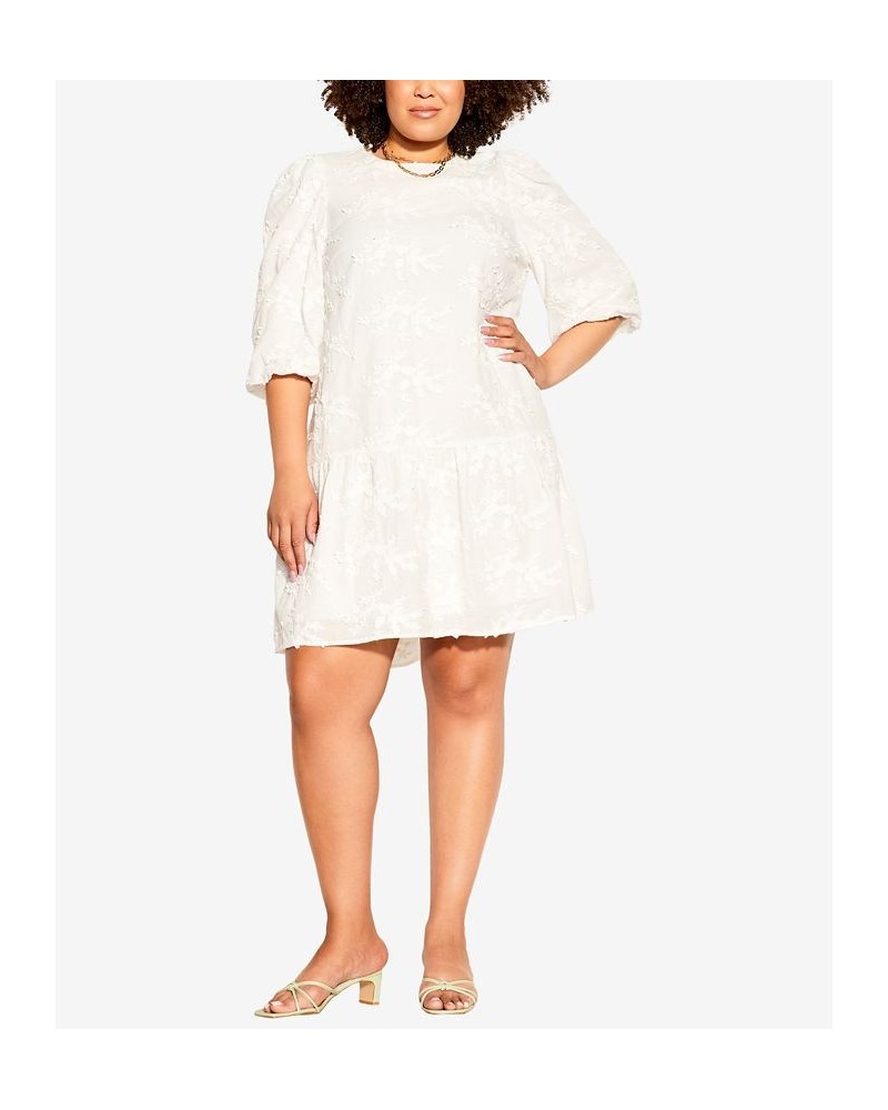 Trendy Plus Size Layla Dress Ivory $61.09 Dresses