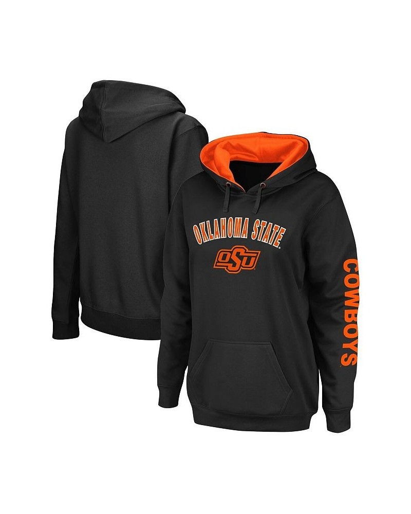 Women's Black Oklahoma State Cowboys Loud and Proud Pullover Hoodie Black $29.69 Sweatshirts