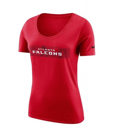 Women's Red Atlanta Falcons Sideline Team T-shirt Red $17.20 Tops