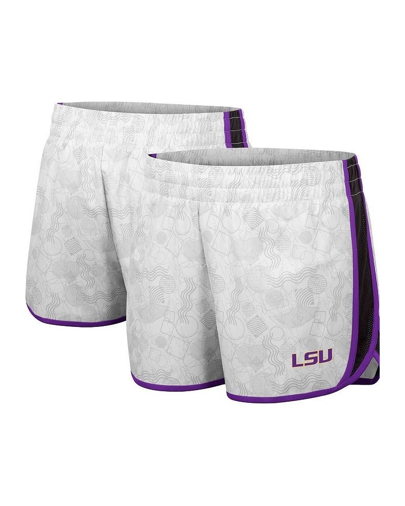 Women's White Black LSU Tigers The Plastics Geo Print Shorts White, Black $17.64 Shorts