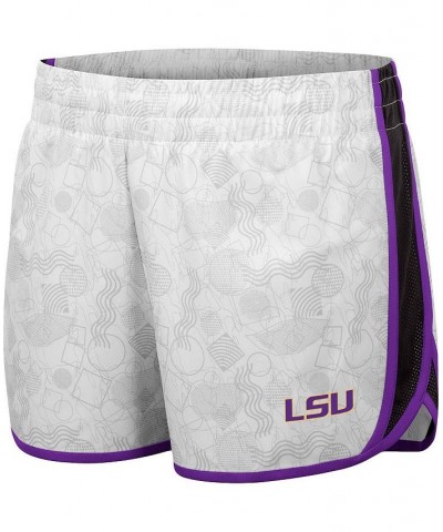 Women's White Black LSU Tigers The Plastics Geo Print Shorts White, Black $17.64 Shorts