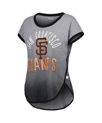 Women's Gray and Black San Francisco Giants Home Run Tri-Blend Short Sleeve T-shirt Gray, Black $28.20 Tops