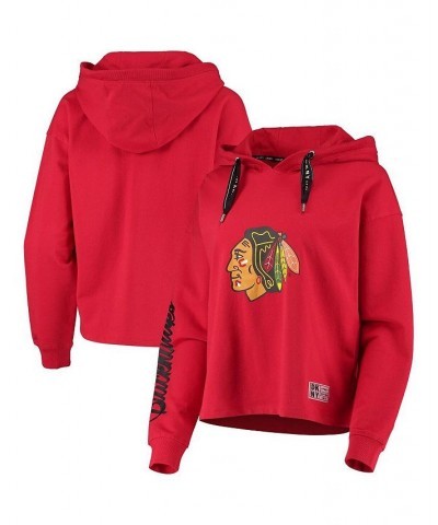 Women's Red Chicago Blackhawks Suzy Pullover Hoodie Red $45.89 Sweatshirts