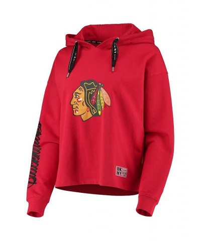 Women's Red Chicago Blackhawks Suzy Pullover Hoodie Red $45.89 Sweatshirts