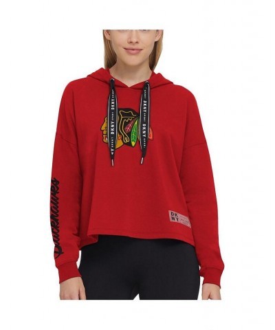 Women's Red Chicago Blackhawks Suzy Pullover Hoodie Red $45.89 Sweatshirts