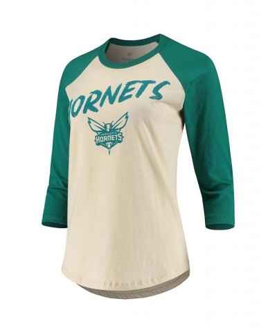 Women's LaMelo Ball Cream Charlotte Hornets NBA 3/4 Sleeve Raglan T-shirt Cream $21.84 Tops