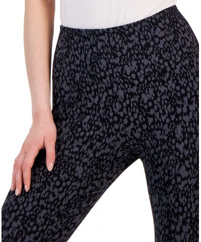 Petite Printed High-Rise Capri Leggings Black $18.29 Pants