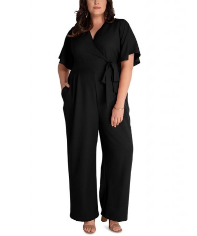 Plus Size Charisma Crepe Jumpsuit Black $65.86 Pants