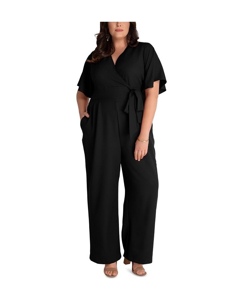 Plus Size Charisma Crepe Jumpsuit Black $65.86 Pants