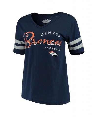 Women's by Alyssa Milano Navy Denver Broncos Triple Play V-Neck T-shirt Navy $29.49 Tops