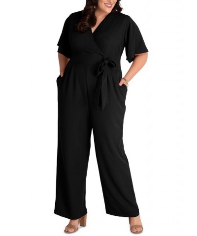 Plus Size Charisma Crepe Jumpsuit Black $65.86 Pants