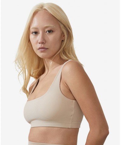 Women's Rib Square Neck Crop Sesame Rib $16.80 Tops