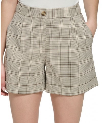 Women's X-Fit Plaid Cuffed Shorts Biscotti Multi $45.54 Shorts