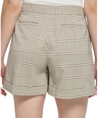 Women's X-Fit Plaid Cuffed Shorts Biscotti Multi $45.54 Shorts