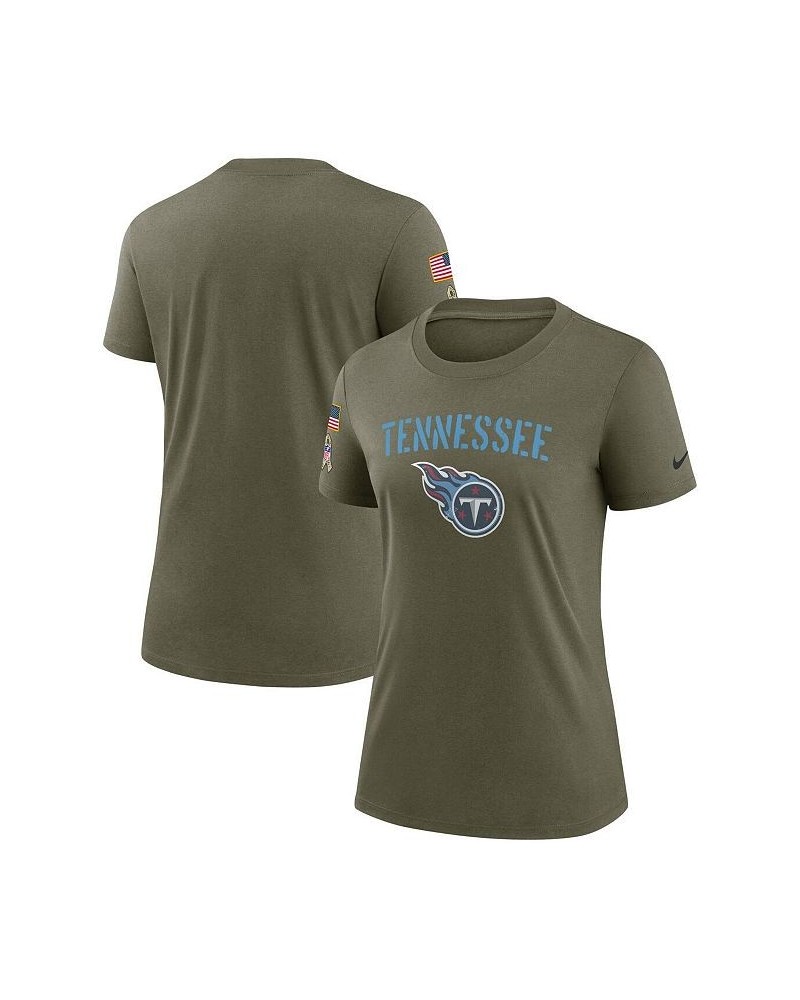 Women's Olive Tennessee Titans 2022 Salute To Service Legend T-shirt Olive $29.14 Tops