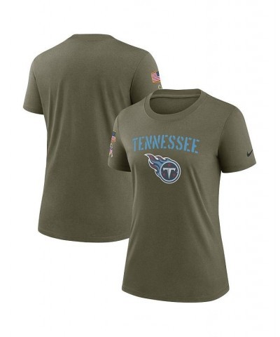 Women's Olive Tennessee Titans 2022 Salute To Service Legend T-shirt Olive $29.14 Tops