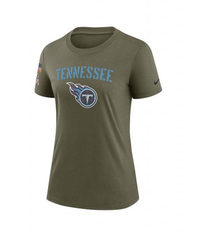 Women's Olive Tennessee Titans 2022 Salute To Service Legend T-shirt Olive $29.14 Tops