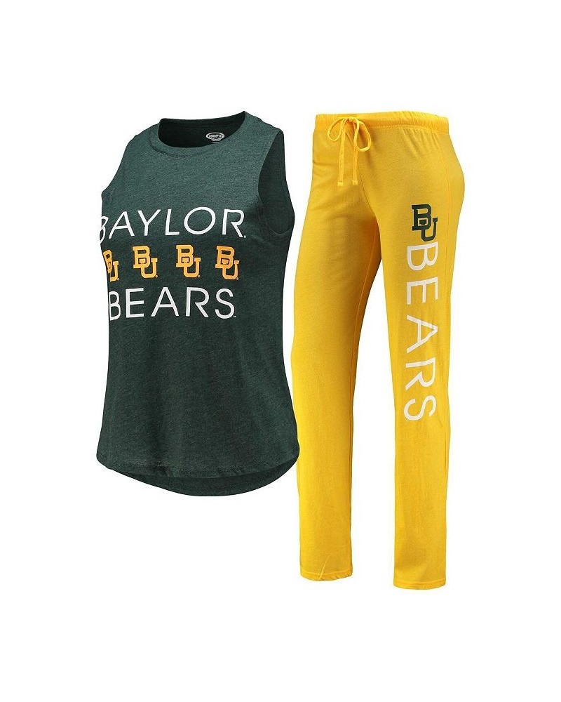 Women's Gold Green Baylor Bears Tank Top and Pants Sleep Set Gold, Green $32.50 Pajama