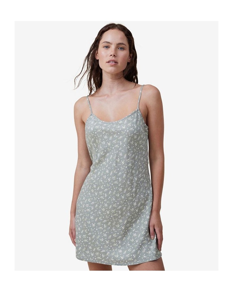 Women's Drew Mini Slip Dress Marlo Ditsy Tinted Sage $24.74 Dresses