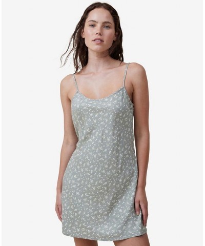 Women's Drew Mini Slip Dress Marlo Ditsy Tinted Sage $24.74 Dresses