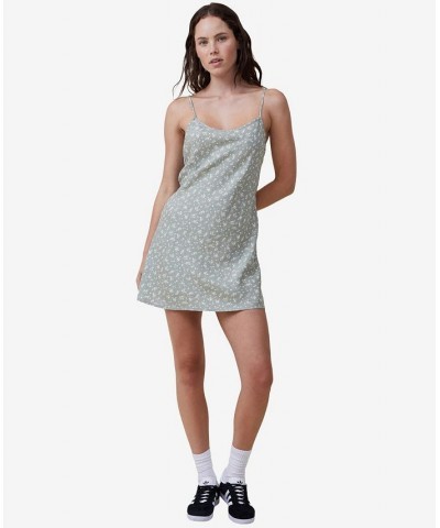 Women's Drew Mini Slip Dress Marlo Ditsy Tinted Sage $24.74 Dresses