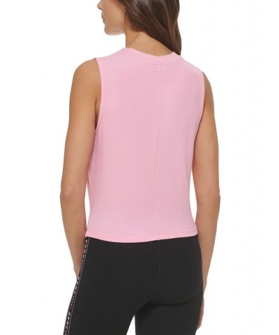 Women's Rib-Knit Twist-Hem Tank Bubblegum $24.75 Tops