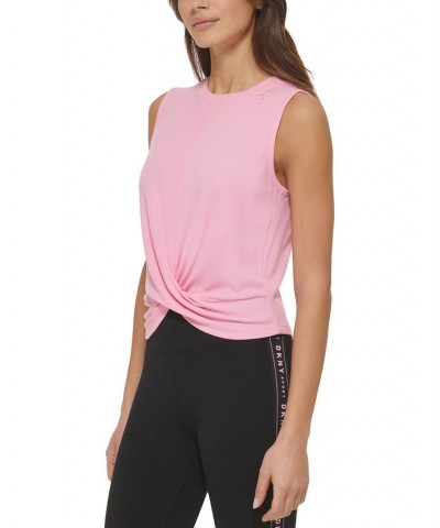 Women's Rib-Knit Twist-Hem Tank Bubblegum $24.75 Tops