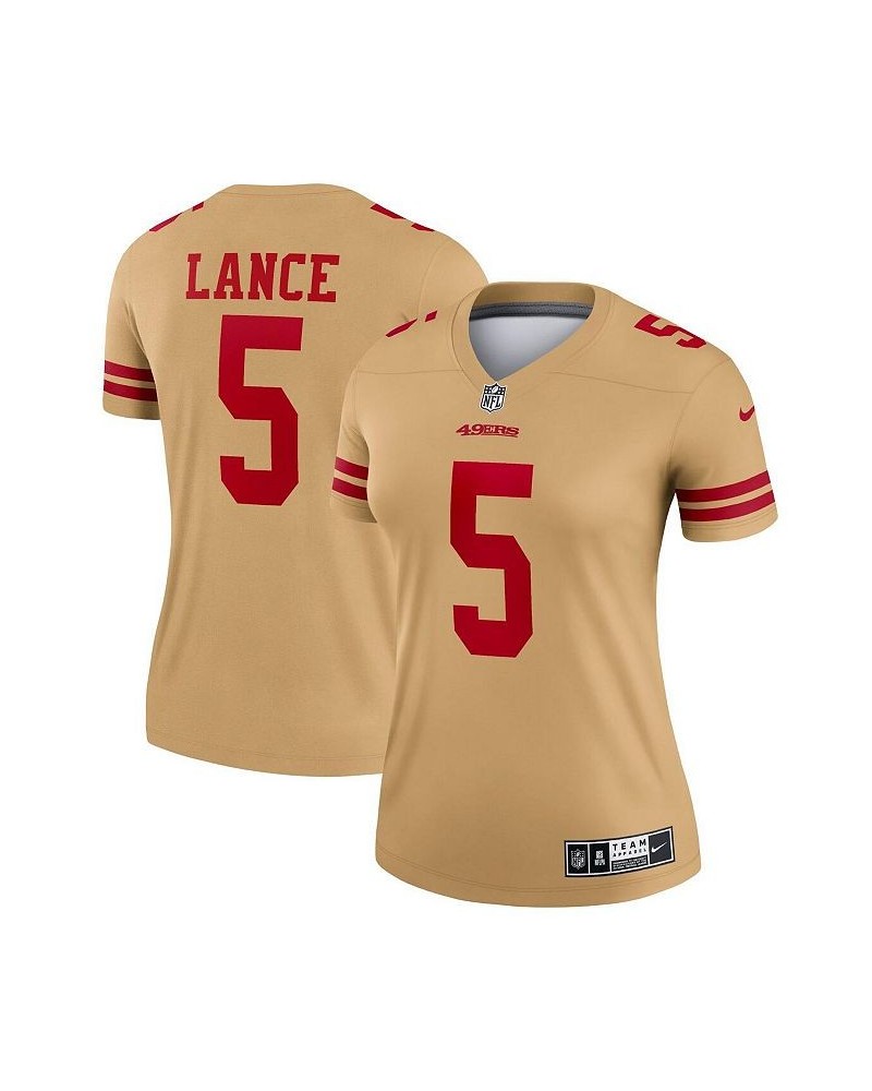 Women's Trey Lance Gold San Francisco 49ers Inverted Legend Jersey Gold $48.00 Jersey