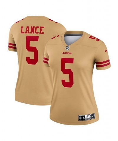 Women's Trey Lance Gold San Francisco 49ers Inverted Legend Jersey Gold $48.00 Jersey