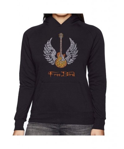 Women's Word Art Hooded Sweatshirt -Lyrics To Freebird Purple $35.99 Sweatshirts