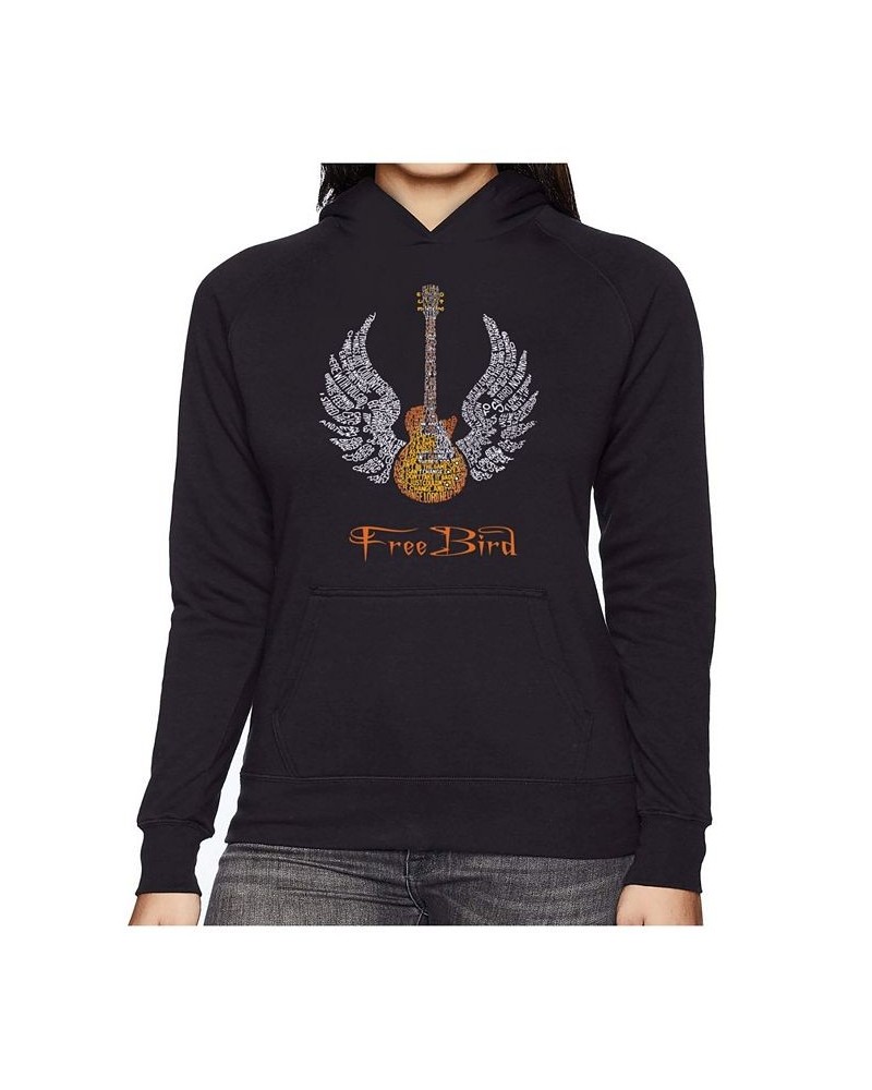 Women's Word Art Hooded Sweatshirt -Lyrics To Freebird Purple $35.99 Sweatshirts