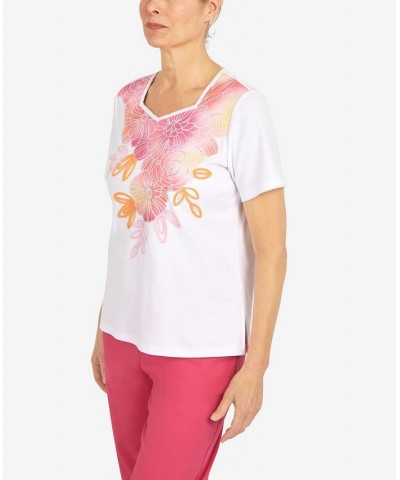 Petite Tie Dye Flowers T-shirt Multi $29.19 Tops