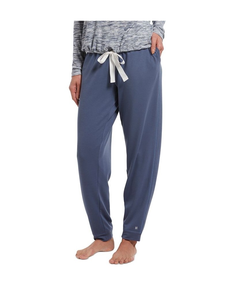 Plus Size French Terry Cuffed Lounge Pant Blue $15.12 Sleepwear