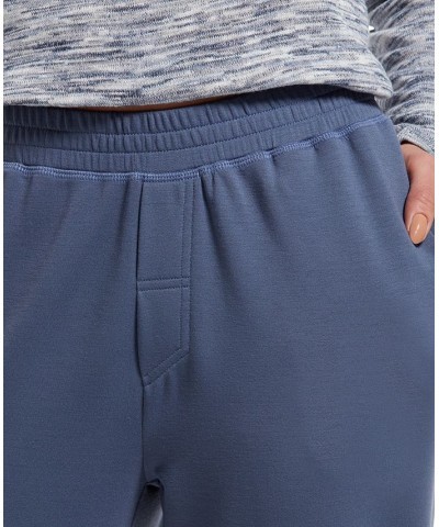 Plus Size French Terry Cuffed Lounge Pant Blue $15.12 Sleepwear