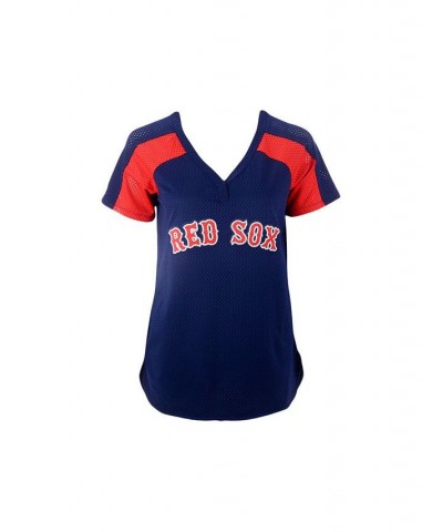 Authentic Apparel Boston Red Sox Women's League Diva T-Shirt Navy/Red $36.39 Tops