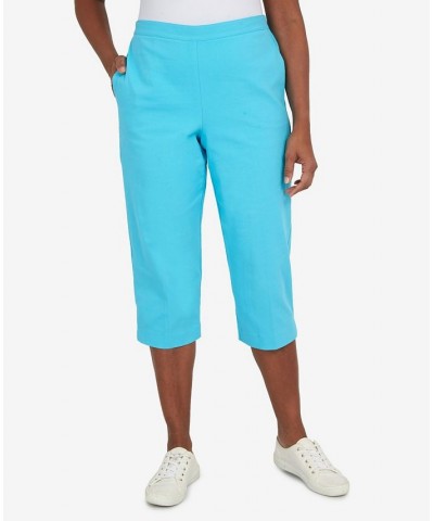 Women's Cool Vibrations Relaxed Fit Go-To Medium Capri Pants Aqua $28.56 Pants