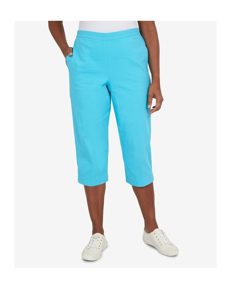 Women's Cool Vibrations Relaxed Fit Go-To Medium Capri Pants Aqua $28.56 Pants