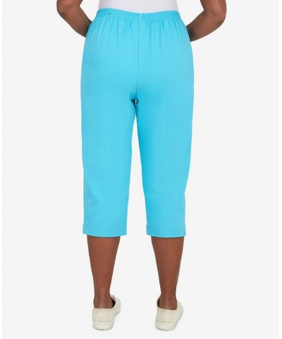 Women's Cool Vibrations Relaxed Fit Go-To Medium Capri Pants Aqua $28.56 Pants