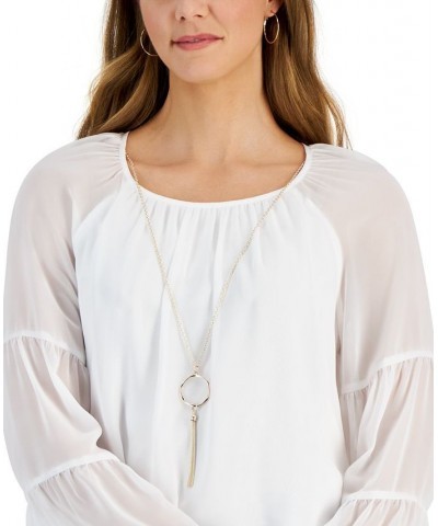 Women's Solid Tiered Necklace Top Bright White $19.08 Tops