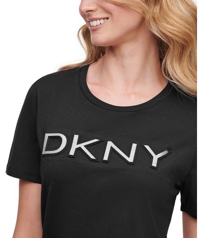 Glitter Logo T-Shirt Black $31.86 Tops