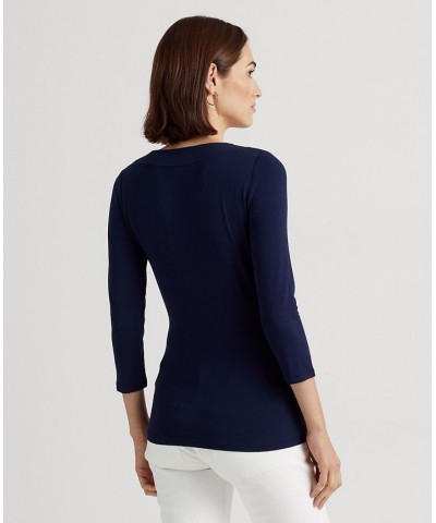 Surplice Jersey Top Blue $37.59 Tops