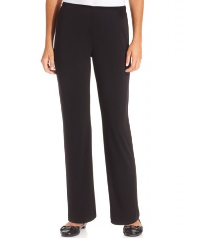 Petite Short Length Pull-On Straight-Leg Pants Black $20.16 Pants