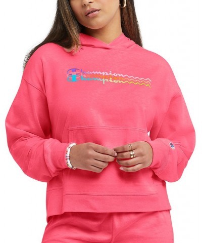 Women's Cotton Midweight Jersey Hoodie Joyful Pink Heather $21.20 Tops