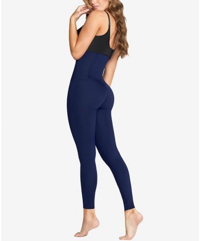 Women's Extra High Waisted Firm Compression Leggings Blue $36.55 Shapewear