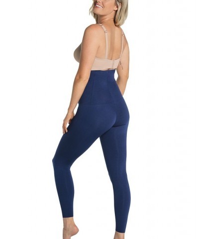 Women's Extra High Waisted Firm Compression Leggings Blue $36.55 Shapewear