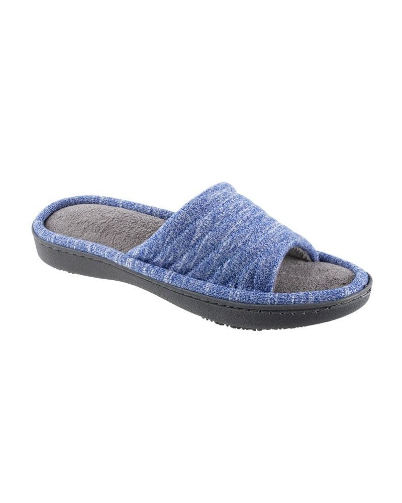 Isotoner Women's Space Knit Andrea Slide Slipper Online Only Blue $11.22 Shoes